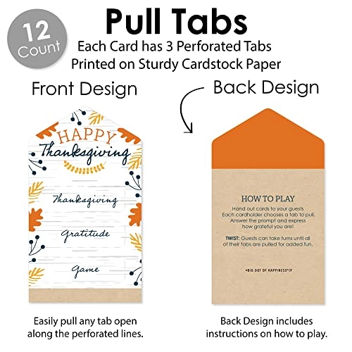 Happy Thanksgiving Pull Tabs - 12 piece(s)