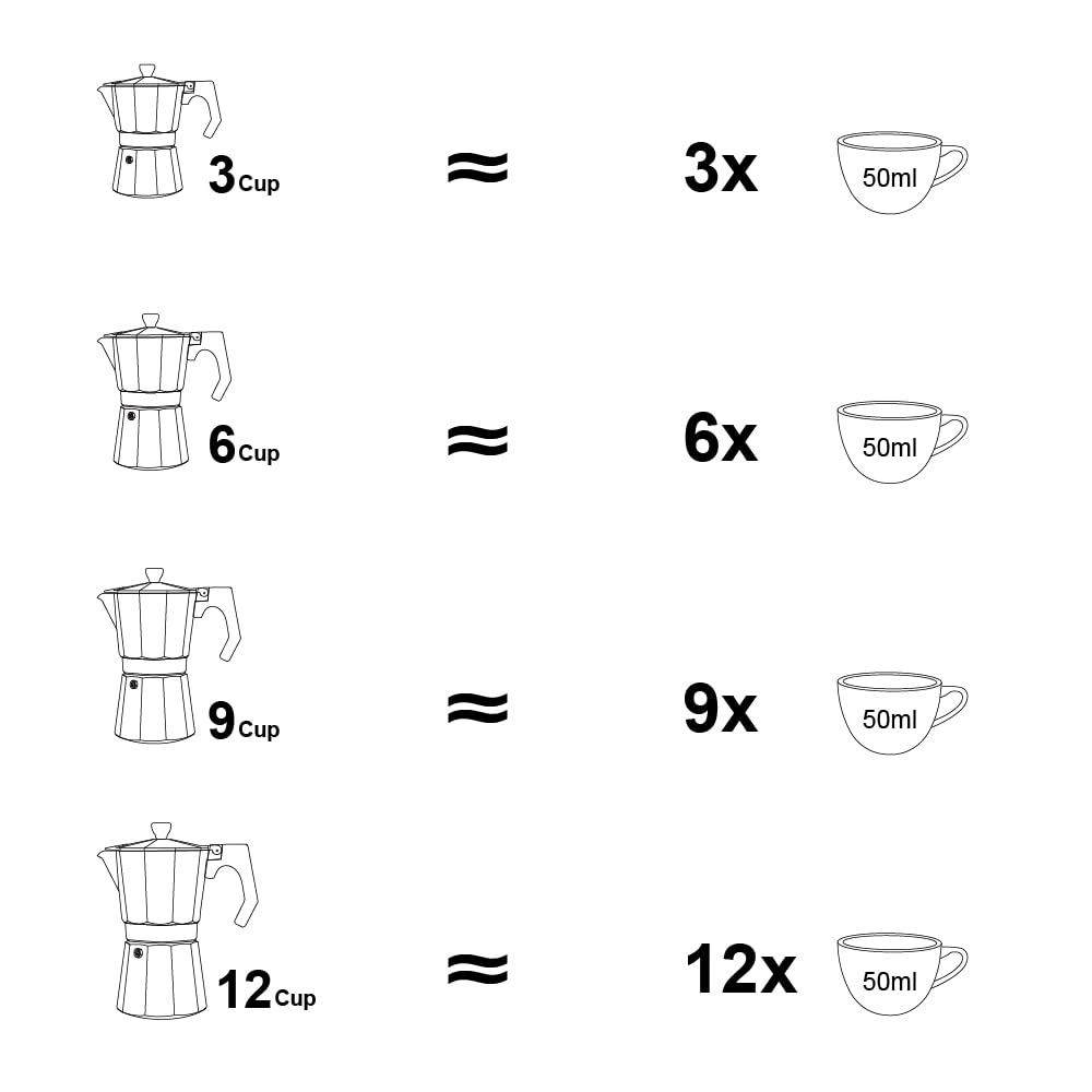 Moka Pot - 6 Cups Stainless Steel Induction