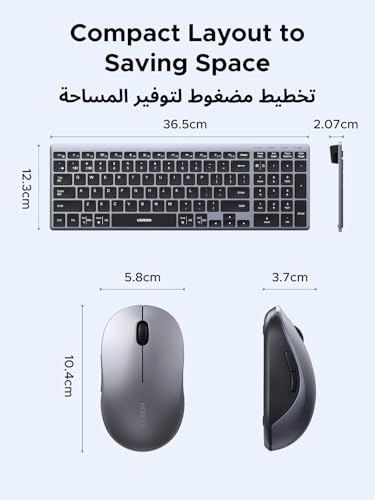 Wireless Keyboard and Mouse Combo - 99-key Bluetooth5.4 and 2.4G