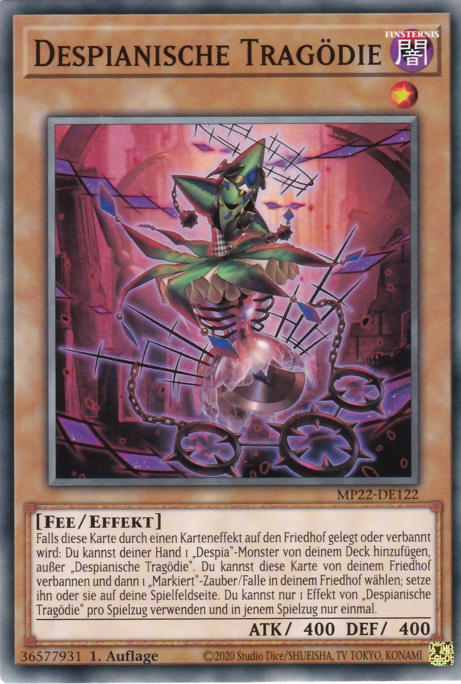 TCG Toys Yugioh Despiano Tragedy MP22-DE122 - German