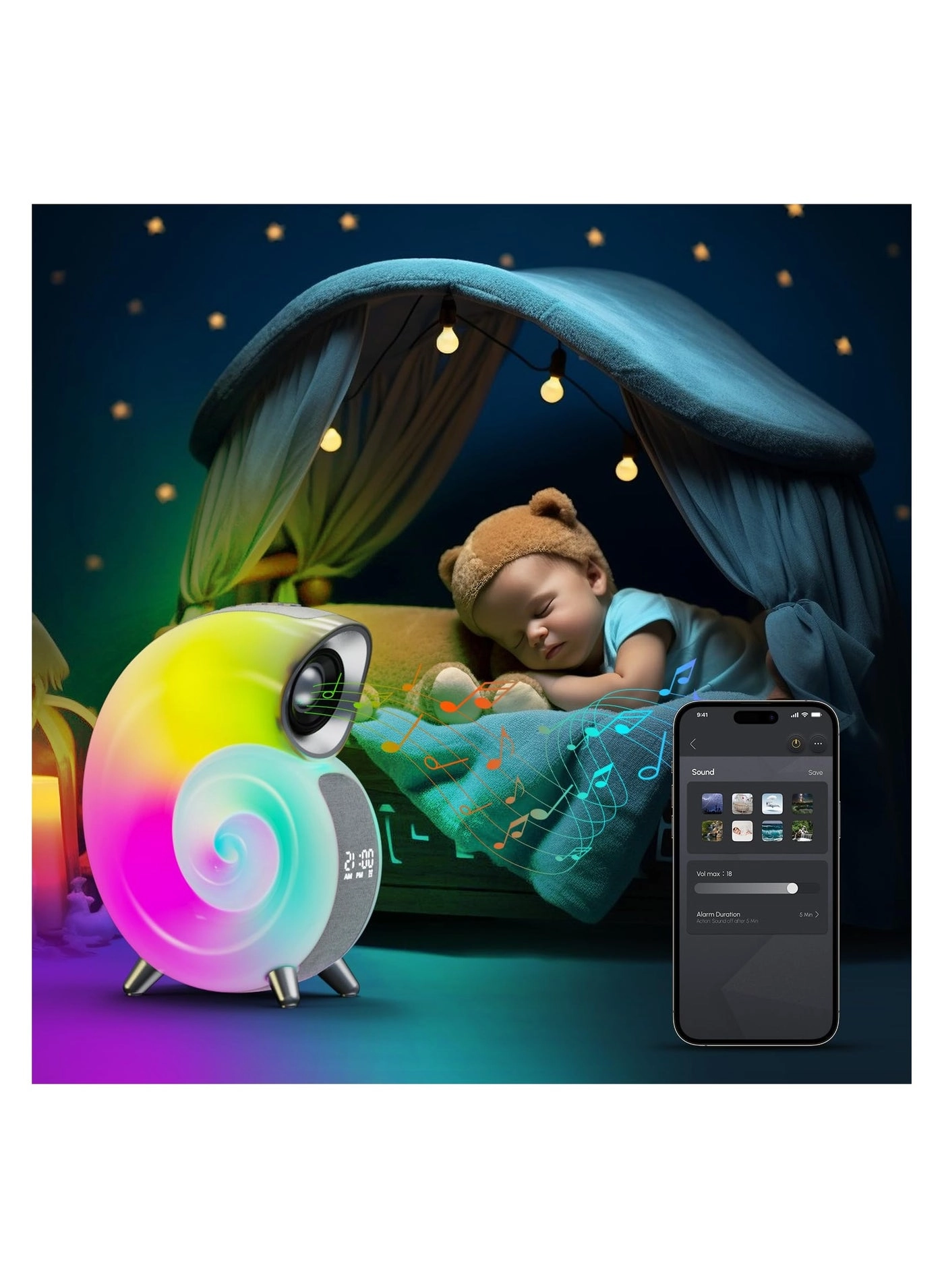 256 Scene Modes Desk Lamp - Music Speaker 16 million colors