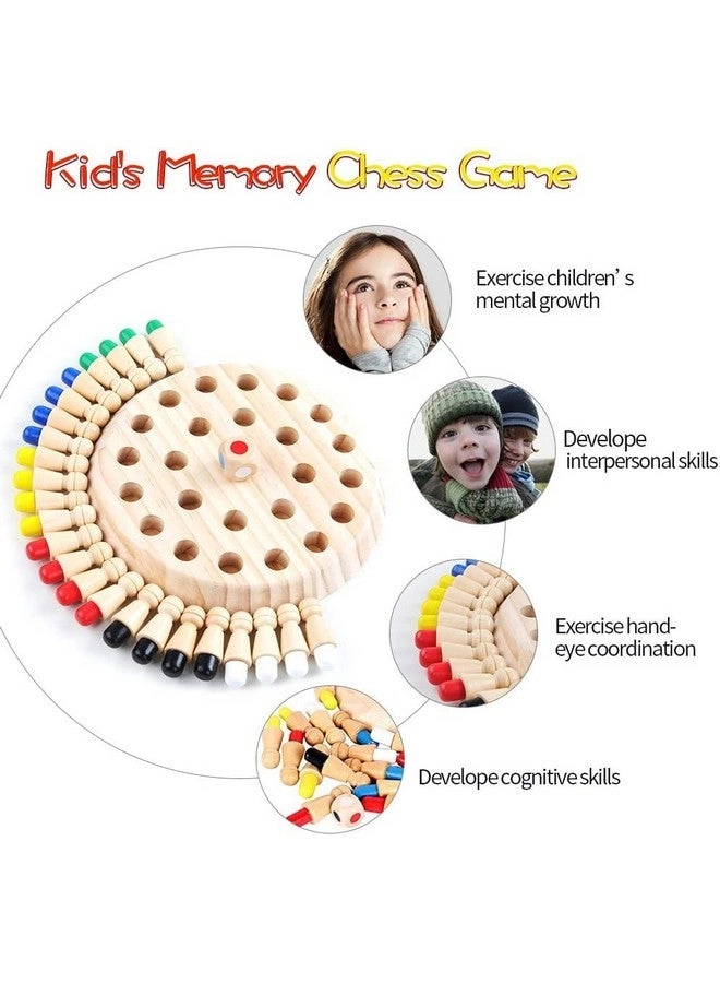 Wooden Memory Match Stick Chess Board - 3+