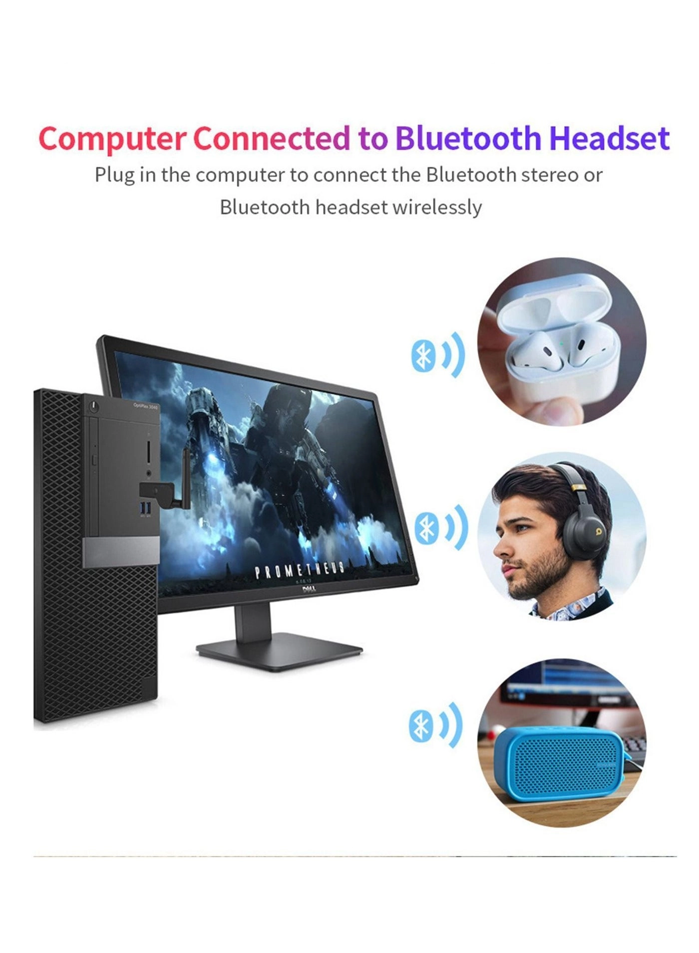 Bluetooth Adapter - Bluetooth 5.2+EDR USB