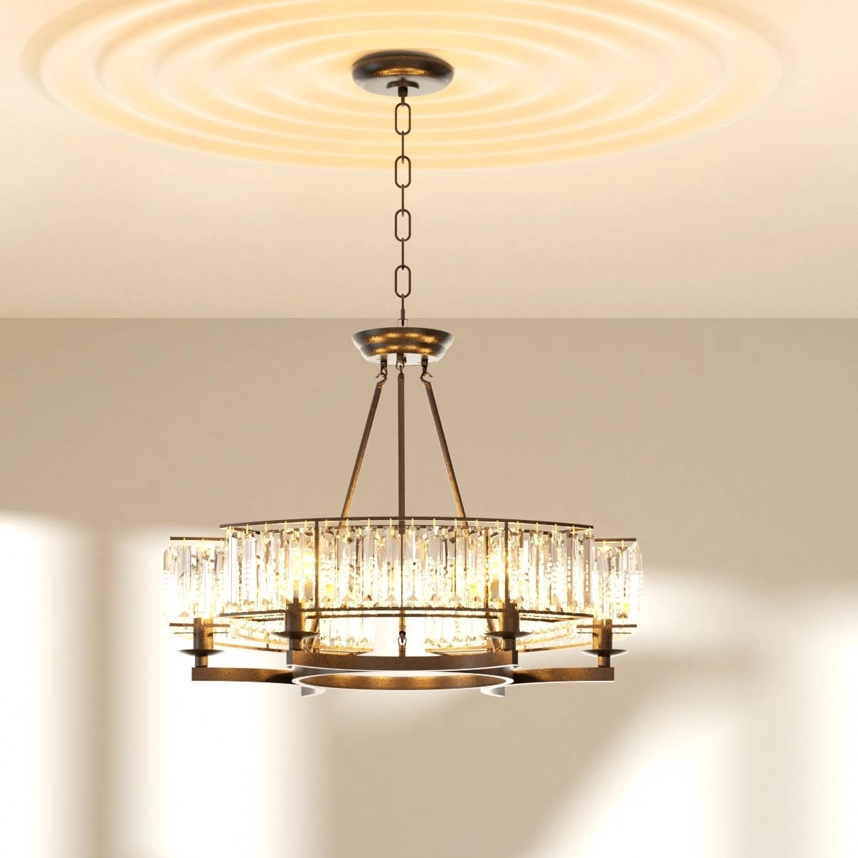 Wisfor Crystal Chandelier - 2700K 4500K 6500K Dimmable