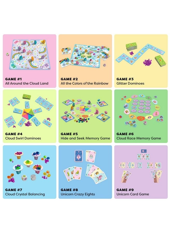 Unicorn Glitter Happy Game Collection - 9 in 1 Games Set