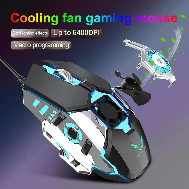 Cooling Fan Gaming Mouse - Wired