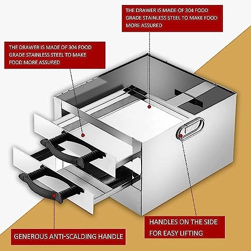 Rice Noodle Rolls Maker - 2-Layer 304 Stainless Steel