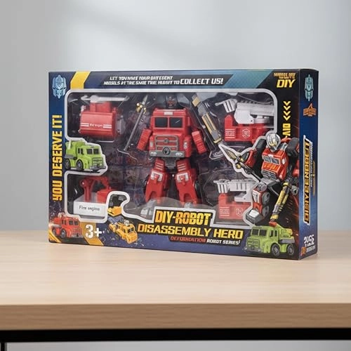 Diy-robot Disassembly Hero - Fire Engine Robot Transformer Toys