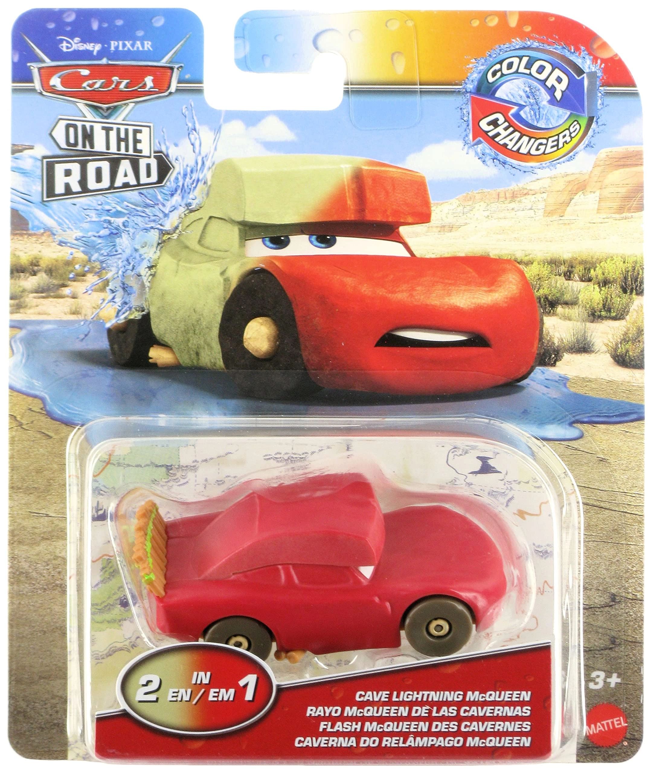 Mattel Color Changers Road Trip Lightning McQueen - 1:55 1pcs