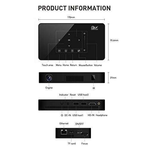 Portable Home Cinema Projector olpqadfgcz543