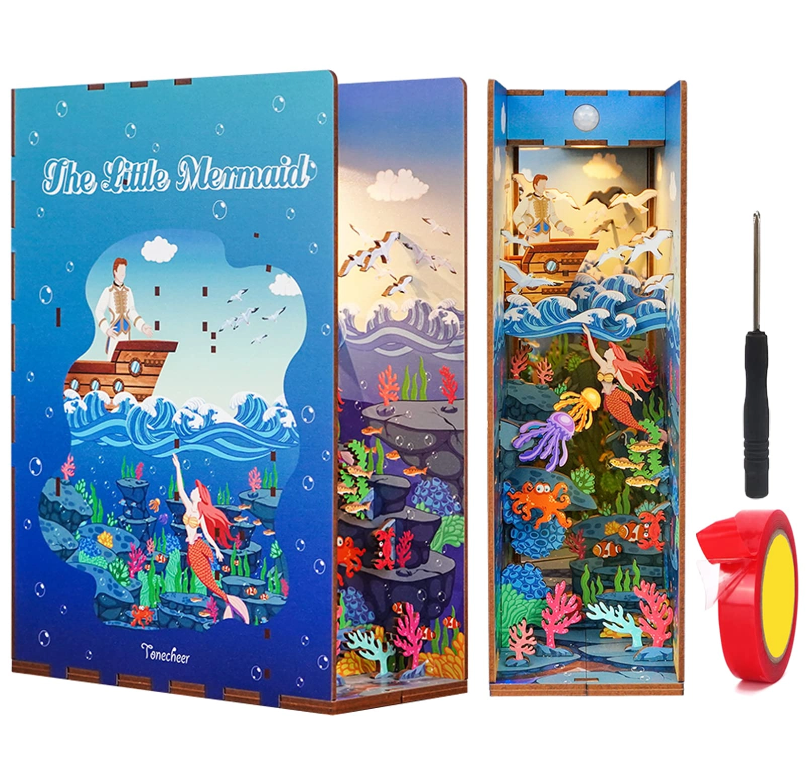 Spilay DIY Dollhouse Book Nook Kit - The Little Mermaid