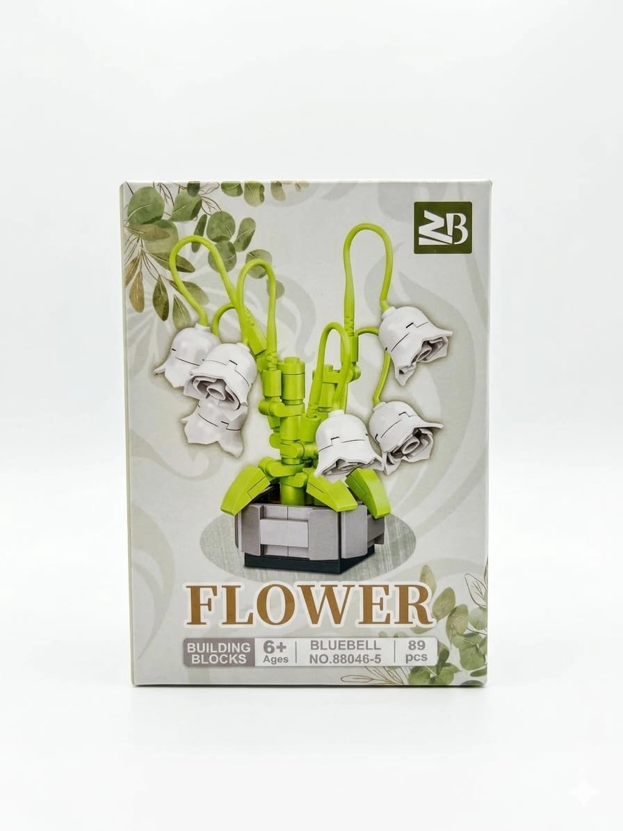 SGT Mini Potted Lily of the Valley Flora Plant Brick Kit - Bluebell 89pcs