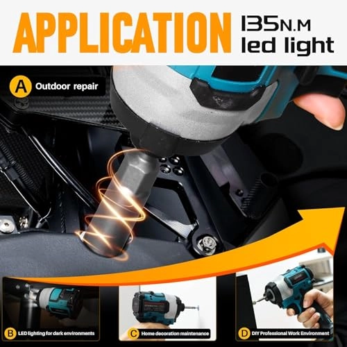 Cordless Impact Driver - 100Ft-lbs 3200RPM Brushless 1/4 inch Hex