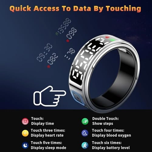 Smart Ring - 12 gold Heart Rate Sleep
