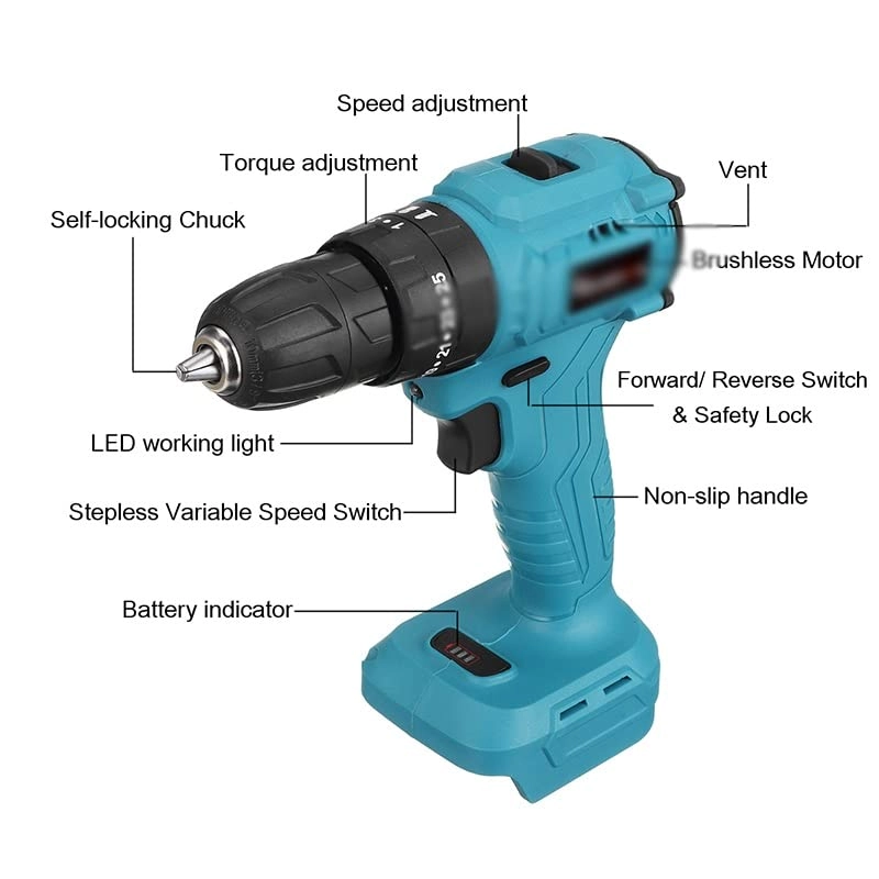Brushless Drill - 520N.M 4000rpm 3 in 1