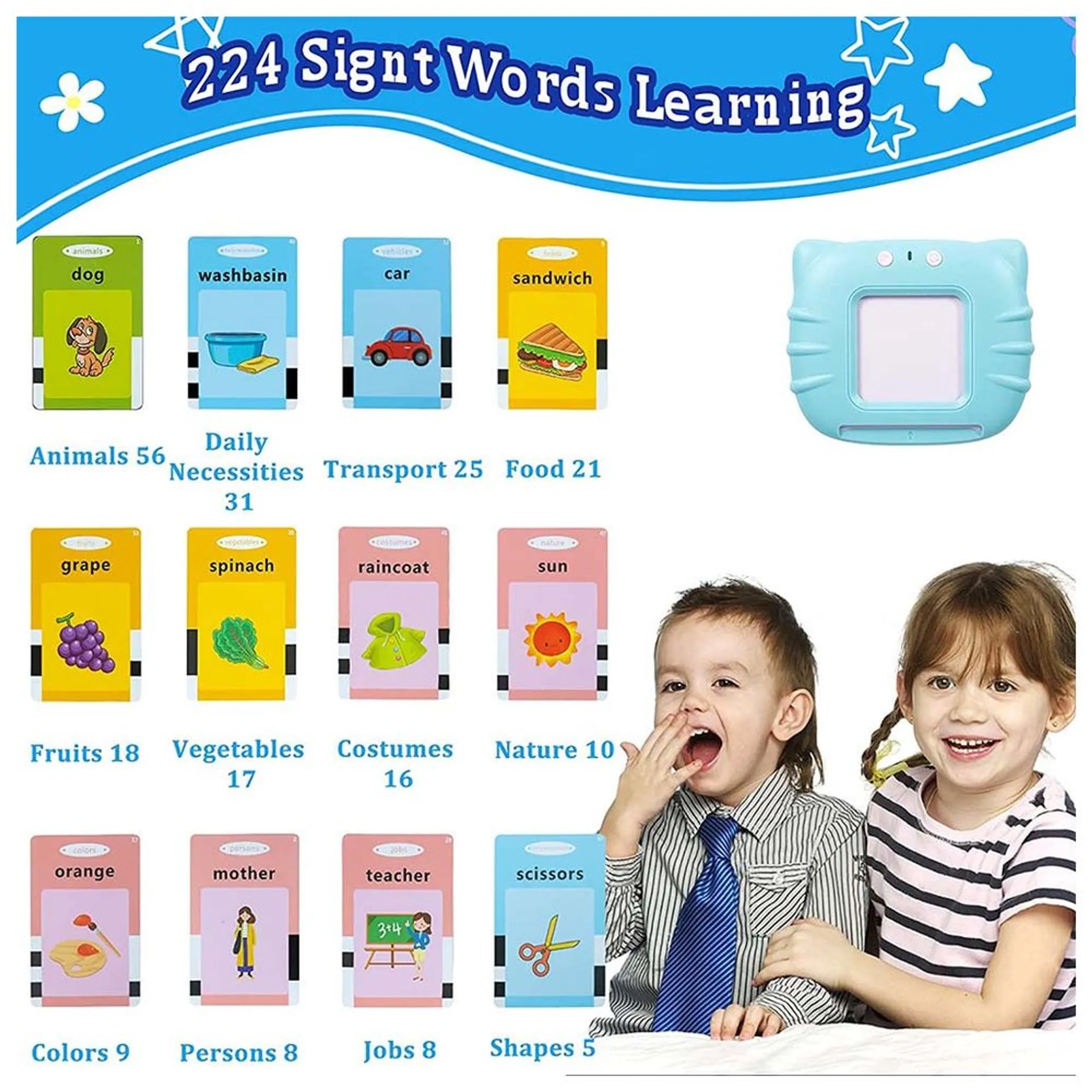 Talking Flash Cards - Suitable for 2 years and above