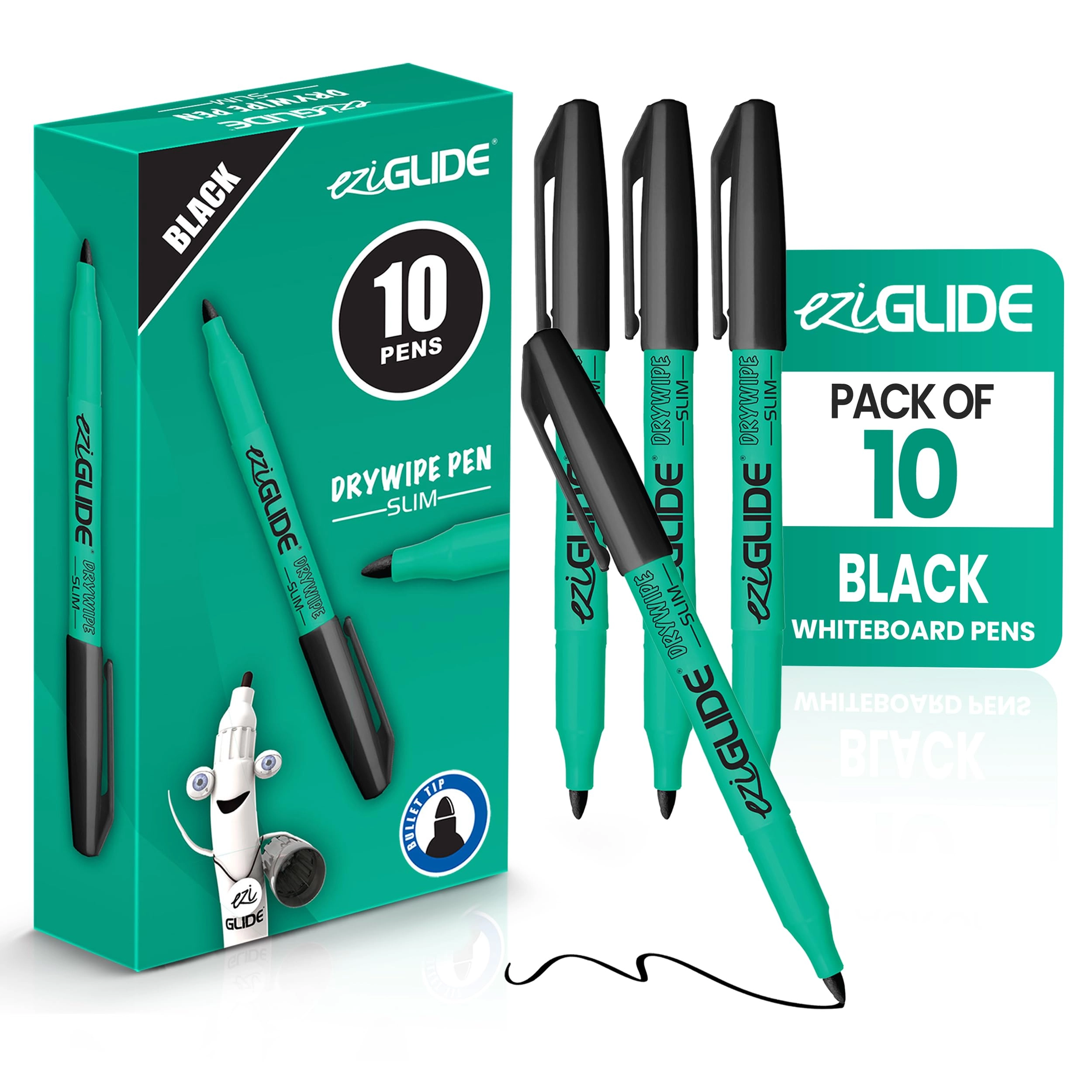 Whiteboard Marker - Black Bullet Tip