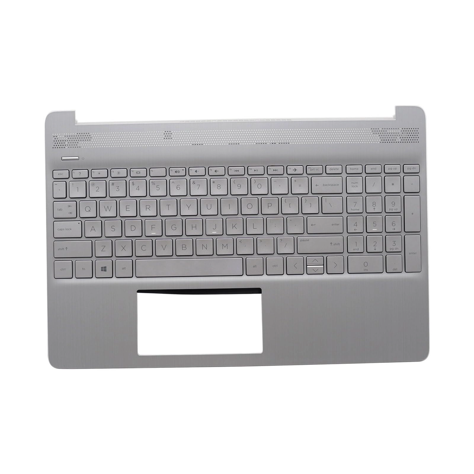 eseegoo Palmrest with Keyboard - Silver US Layout Without Touchpad