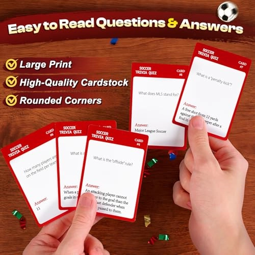Soccer Trivia Card - 120-Card Q&A Deck
