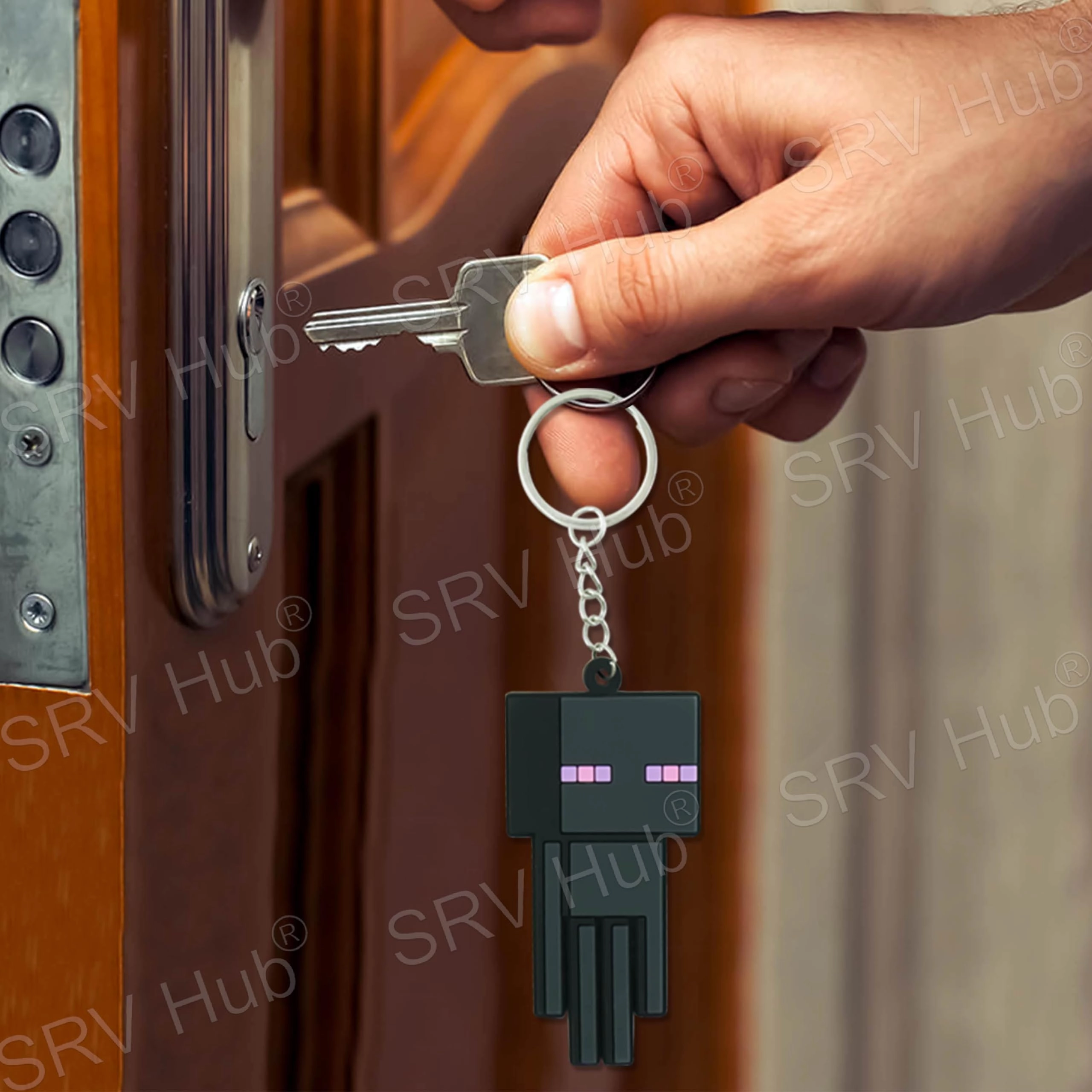 Enderman Keyring