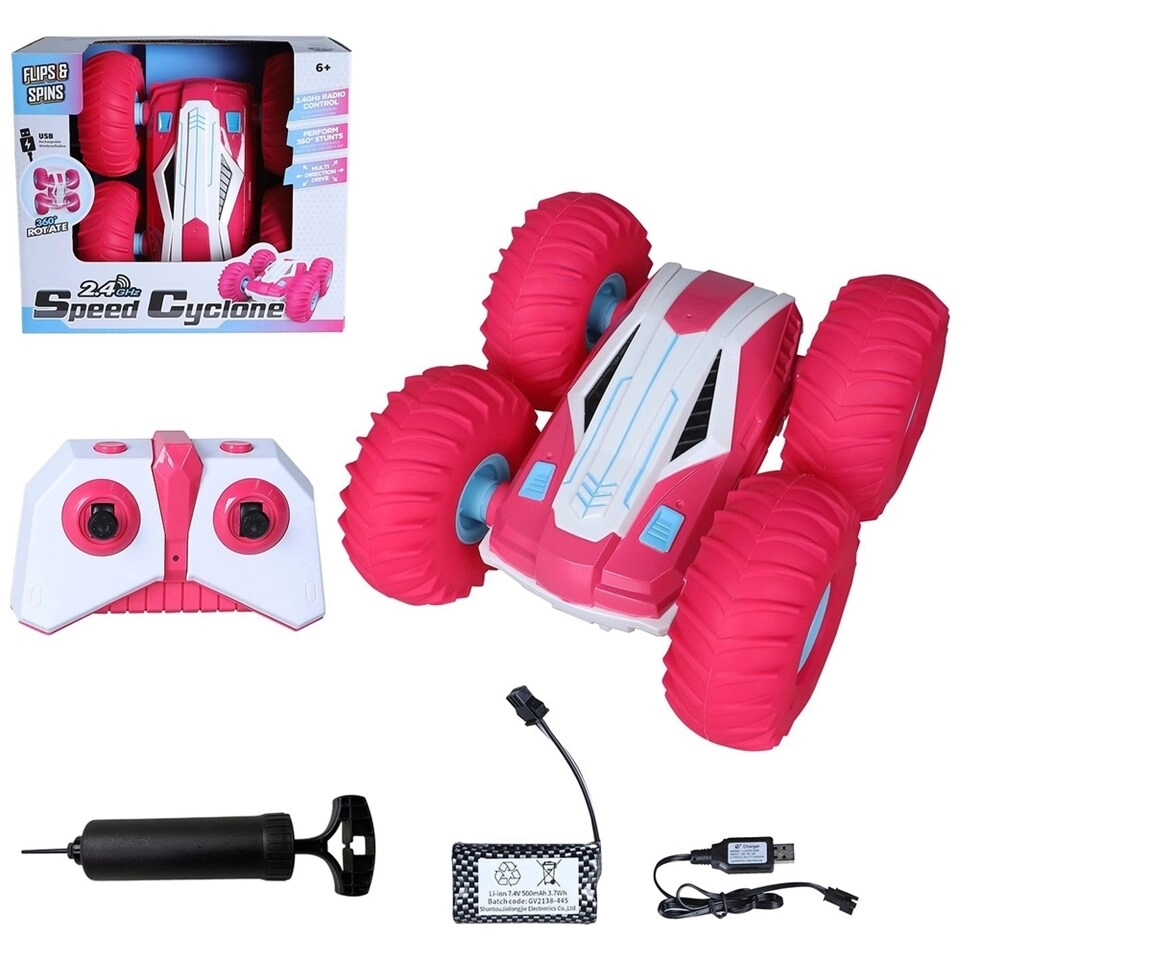 SAM TOYS Double Sided Gyro Stunt car - Pink Remote control