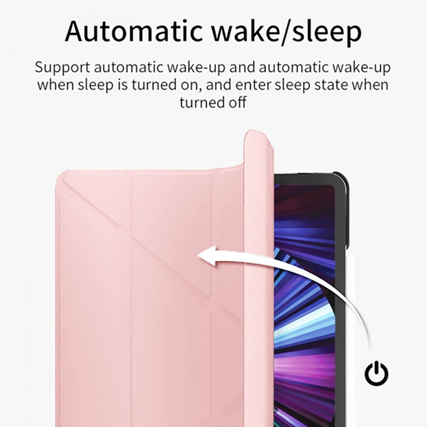 Tri-fold Folio Case with Pencil Slot for iPad 10.2-inch