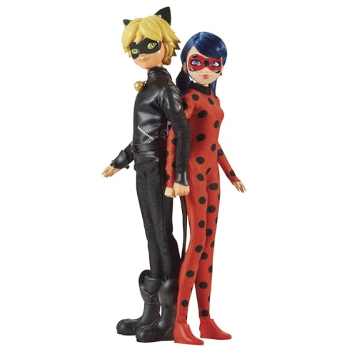 Ladybug Doll + Cat Noir Doll