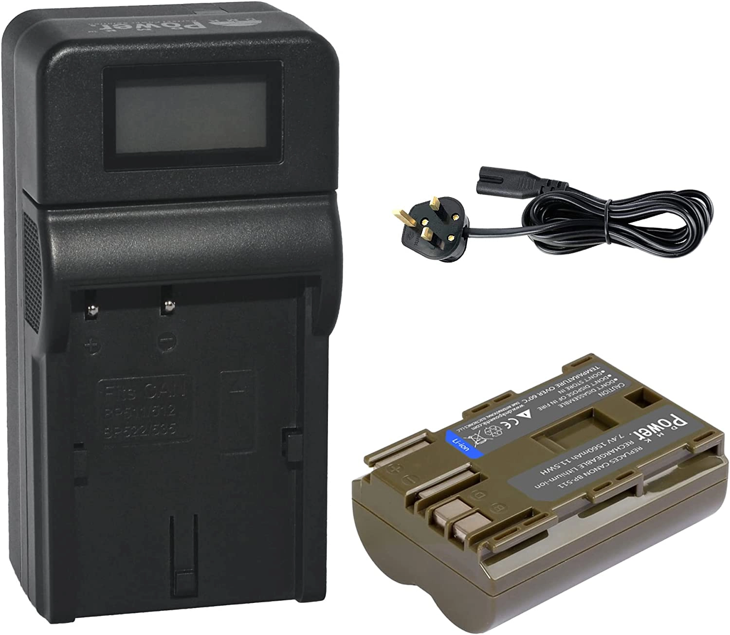DMK BP-511 - 1560mAh + TC1000 - LCD Charger