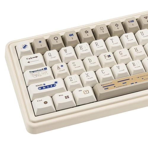 Retro Beige PBT Keycaps - ANSI Wired