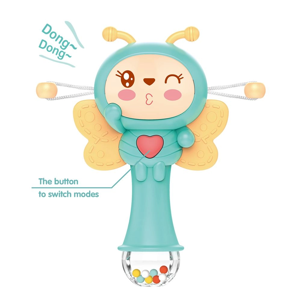 Rattle-Drum Baby Shake Stick - 12 months grind glue material