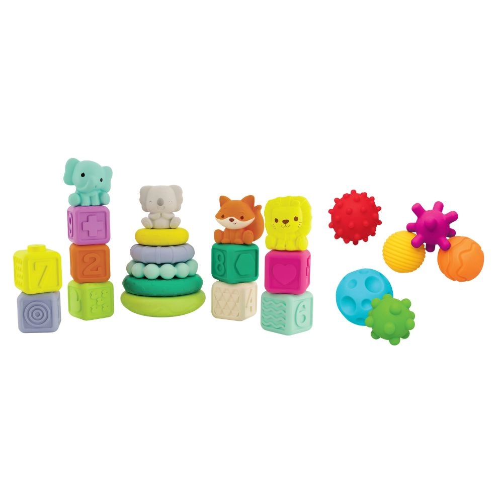 Infantino Stackables Balls, Blocks And Buddies Activity Playset - Suitable for 3 months and above