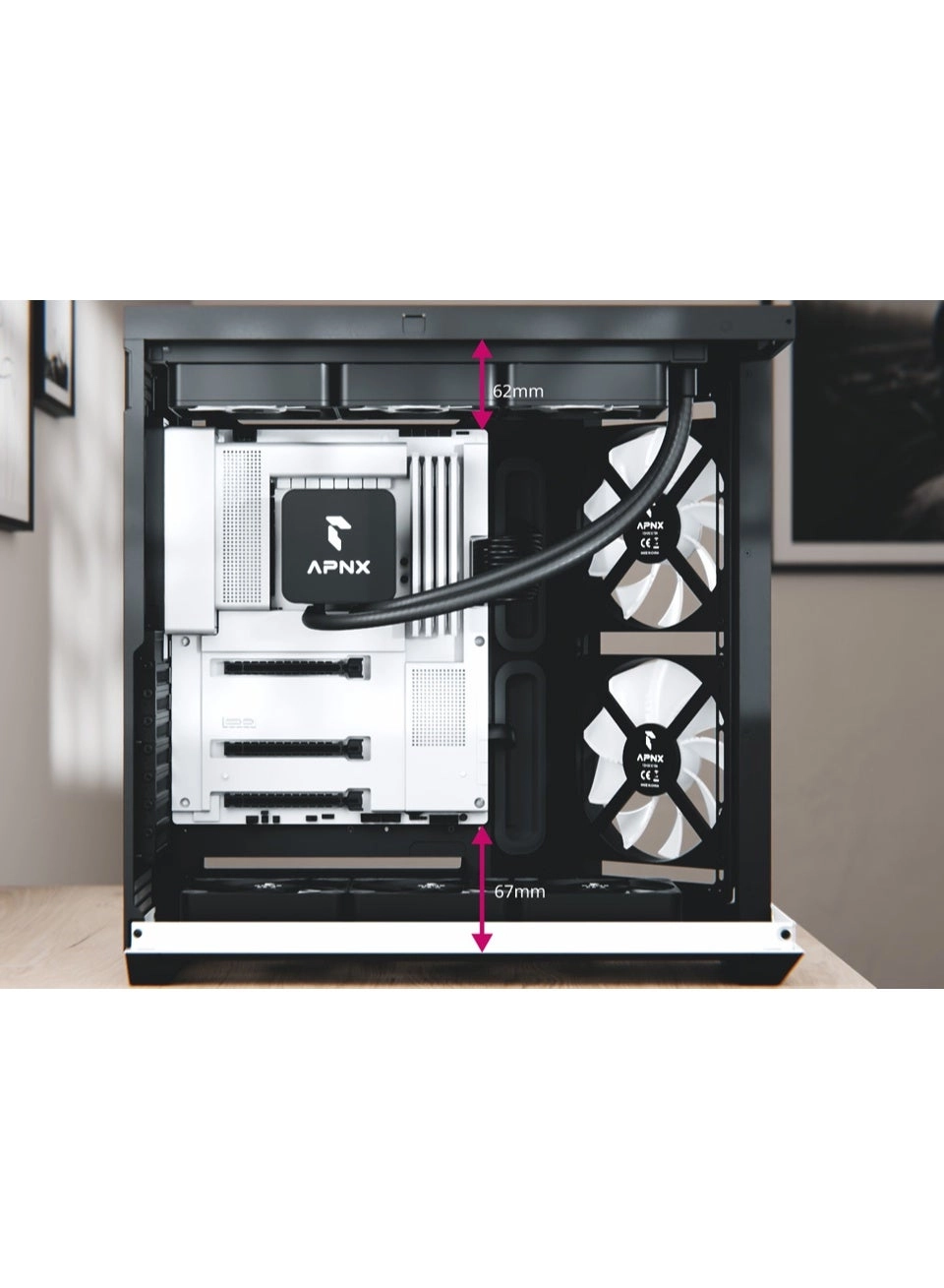 APNX V1 - panoramic tempered glass panels Mid Tower