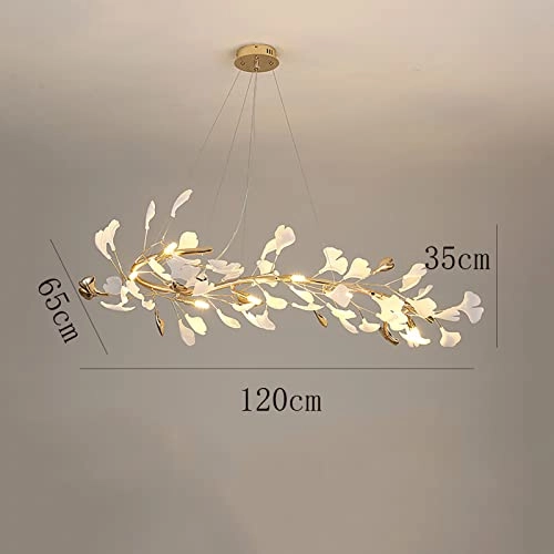 Scandinavian Artistic Long Chandelier - Golden 120*35cm 4 Head