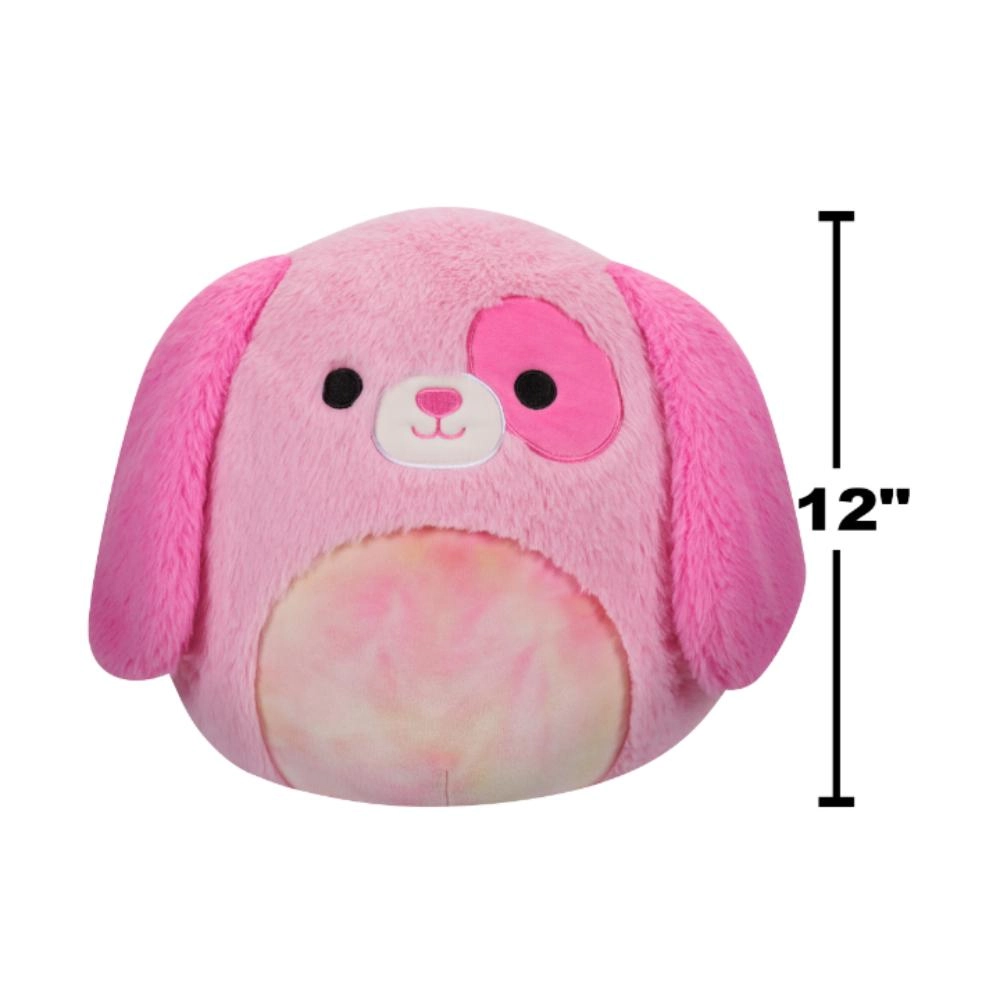 Fuzzamallows Pink Dog - Medium Plush 12 inch