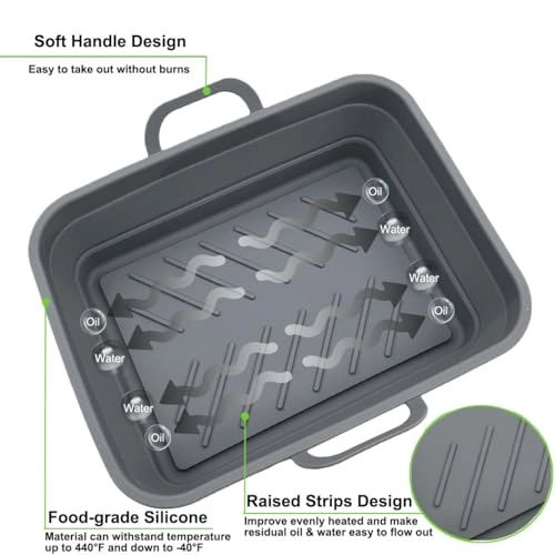 Silicone Foldable Airfryer Liner - Silicone 2 piece(s)