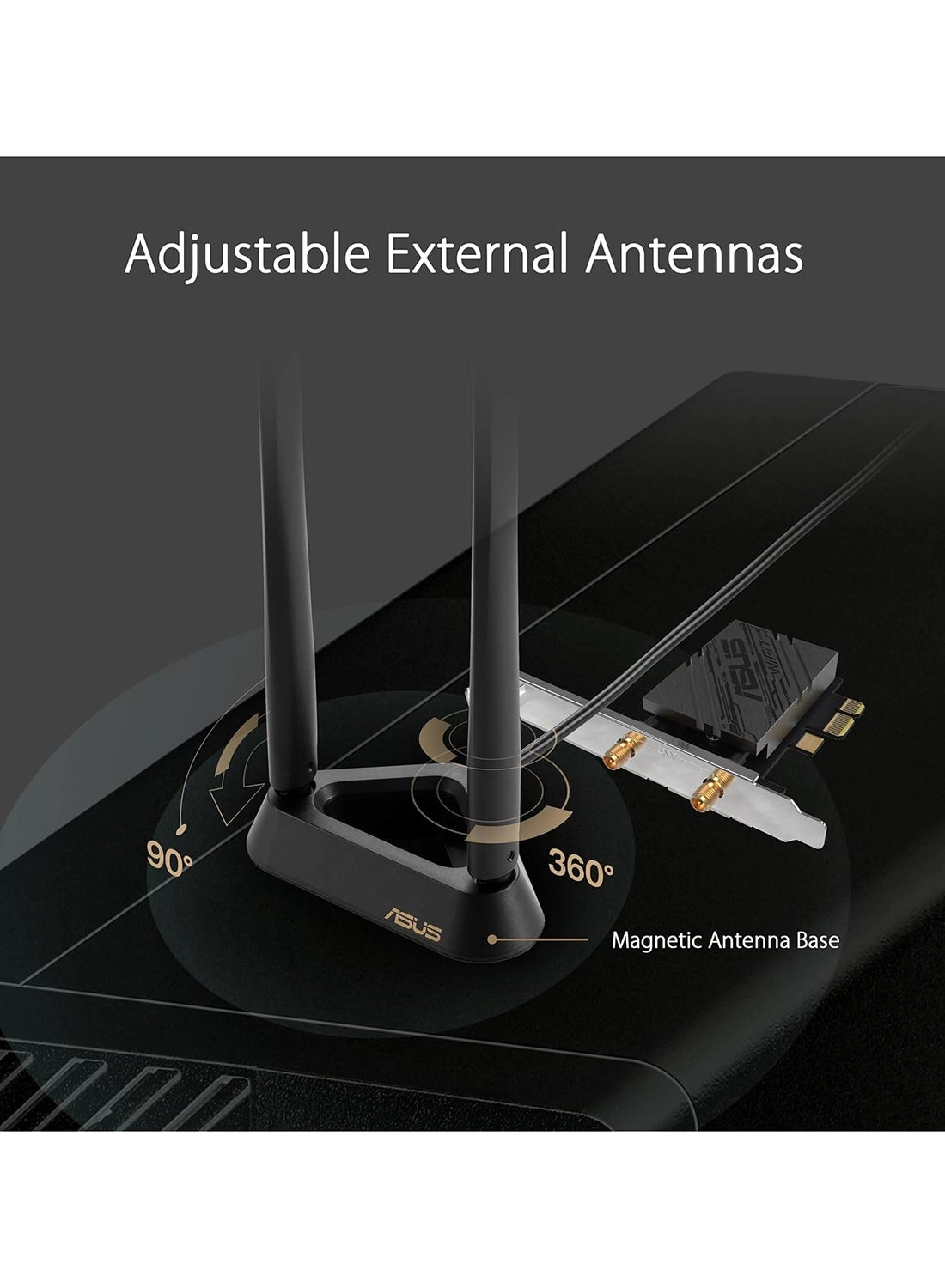 PCE-BE92BT BE9400 - Tri-Band (2.4 GHz, 5 GHz, 6 GHz) PCI-Express x 1 slot Wireless