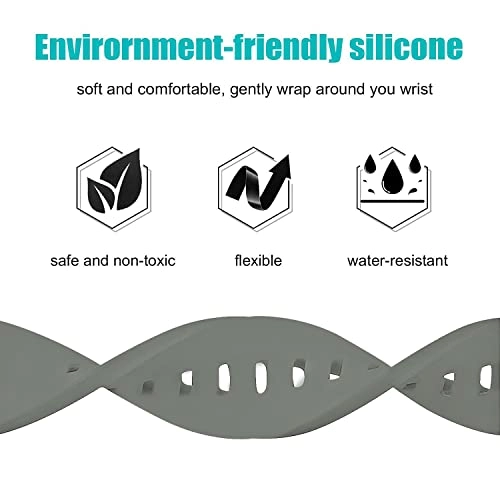 Watch Band for Inbase Urban Lite M 20mm - Silicone Quick Release Grey