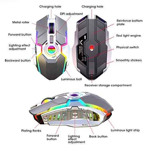 X801 Hollow Gaming Mouse - Wireless