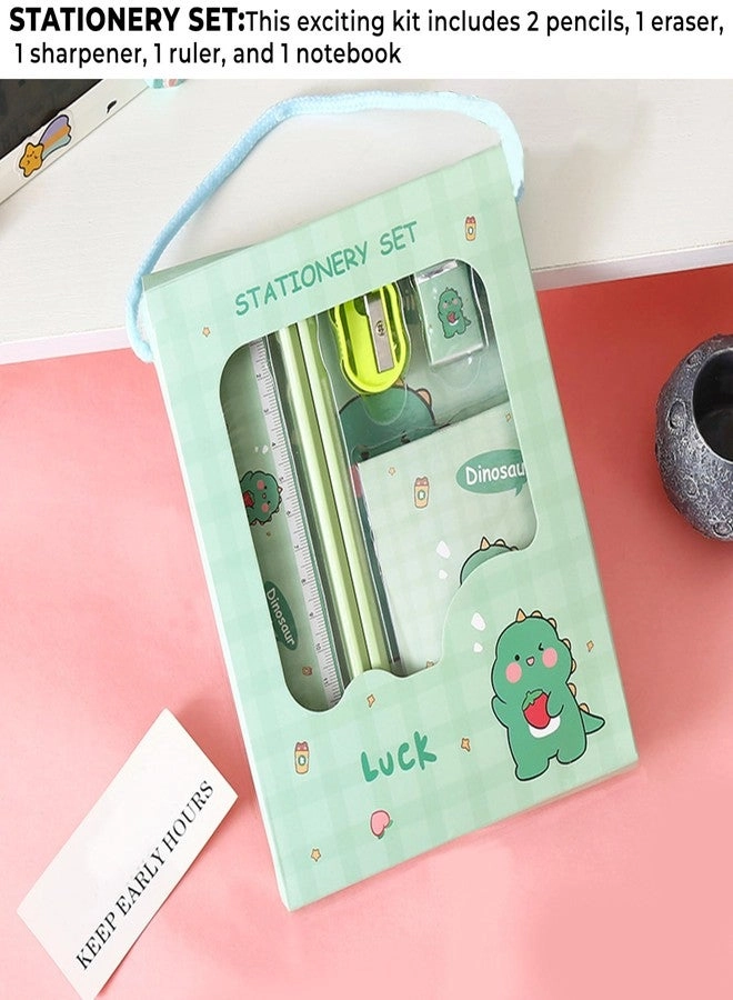 Pencil + Scale + Eraser + Sharpener + Notebook