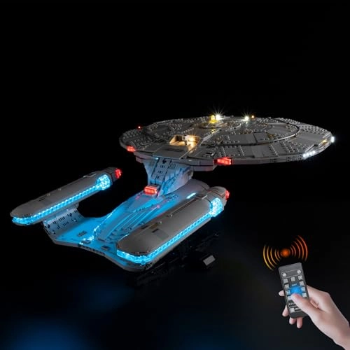 Light Up Kit for Lego U.S.S. Enterprise NCC-1701-D (10356) - Remote Control Adjustable Lighting