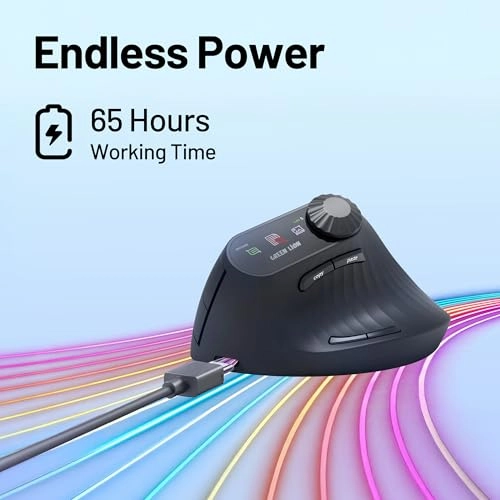 Smart OLED Vertical Mouse - Wireless