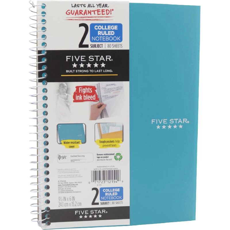 Notebook 8.5 X 11 Spiral - Grid 100 Sheets