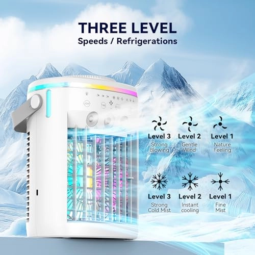Portable Air Conditioner - 1000ml 2-4-8H Timer 3-Speed