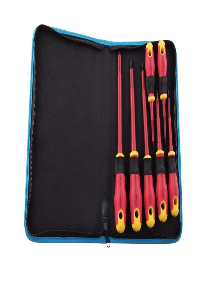 Jonard Tools TK-70INS Insulated Slotted and Phillips Screwdriver Set (7 Pcs)