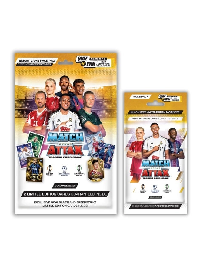 Topps UEFA Champions League Match Attax 2025-26 Smart Game Pack Pro + Multipack
