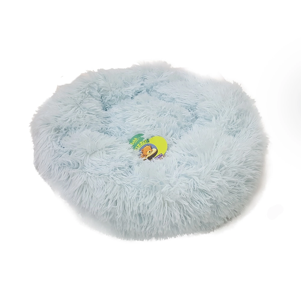 Velor Round Plush Dog Bed - 50 x 15cm