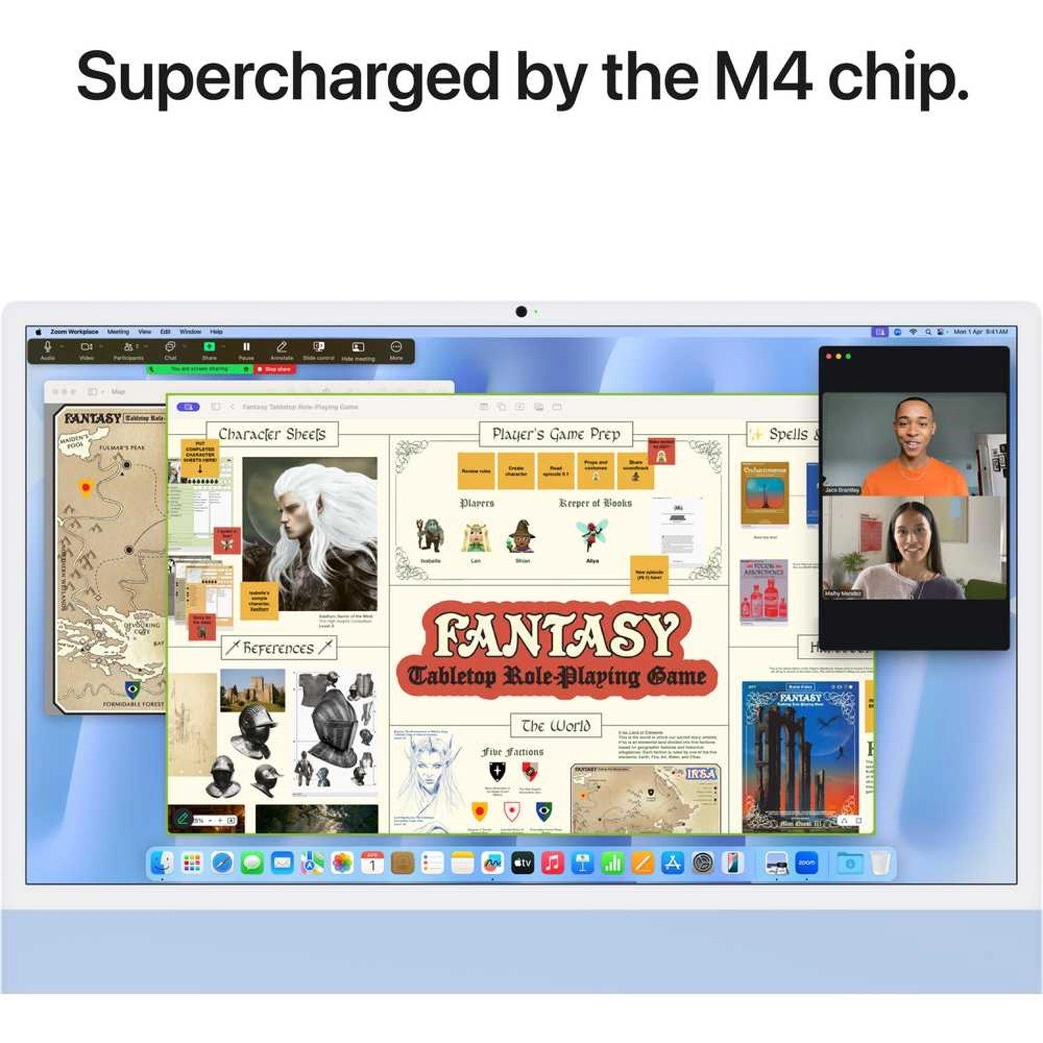 iMac 24-inch M4 8-core CPU and 8-core GPU, 16GB, 256GB SSD - Blue