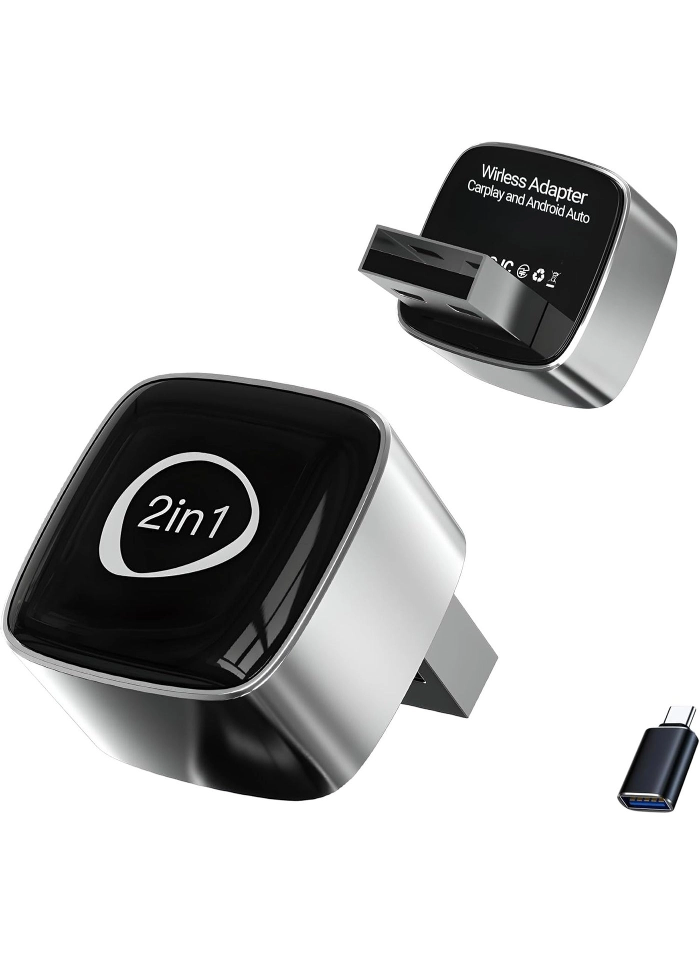 M.A&F's CarPlay Wireless Adapter - 2-in-1 Wireless Plug & Play