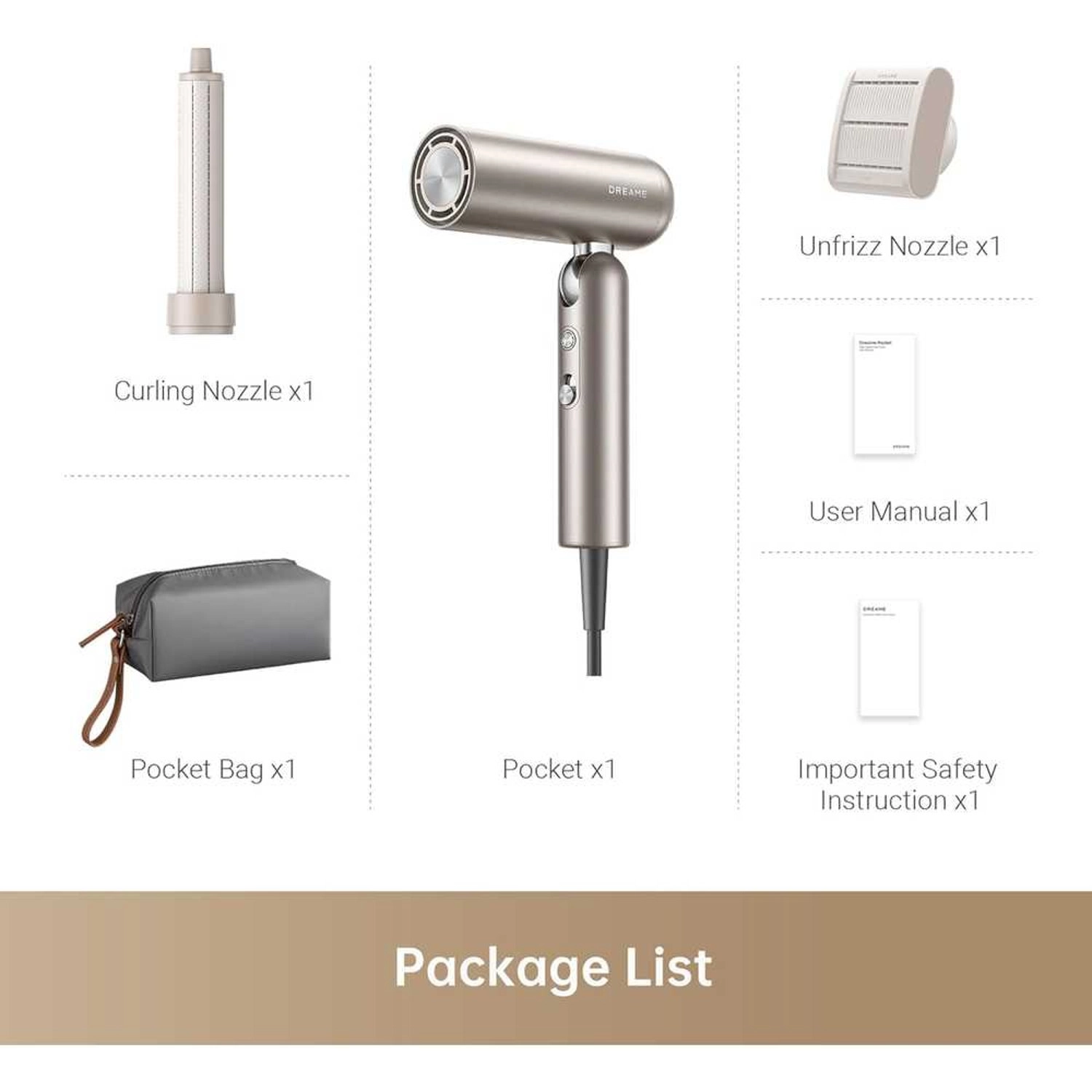 AHD51 - Pocket Hair Dryer 1300W