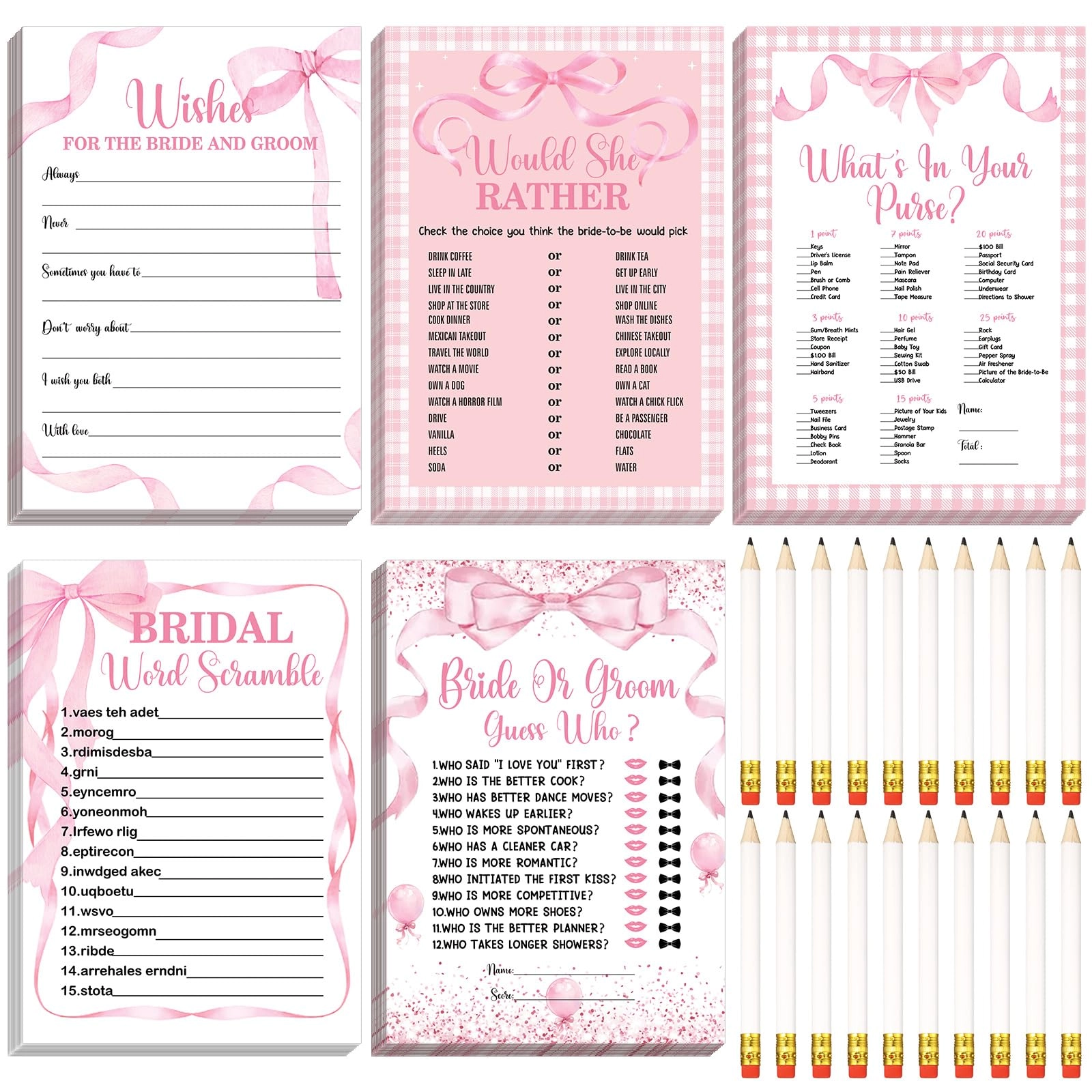 Teling Bridal Shower Game - Over 15 years old 145 pieces